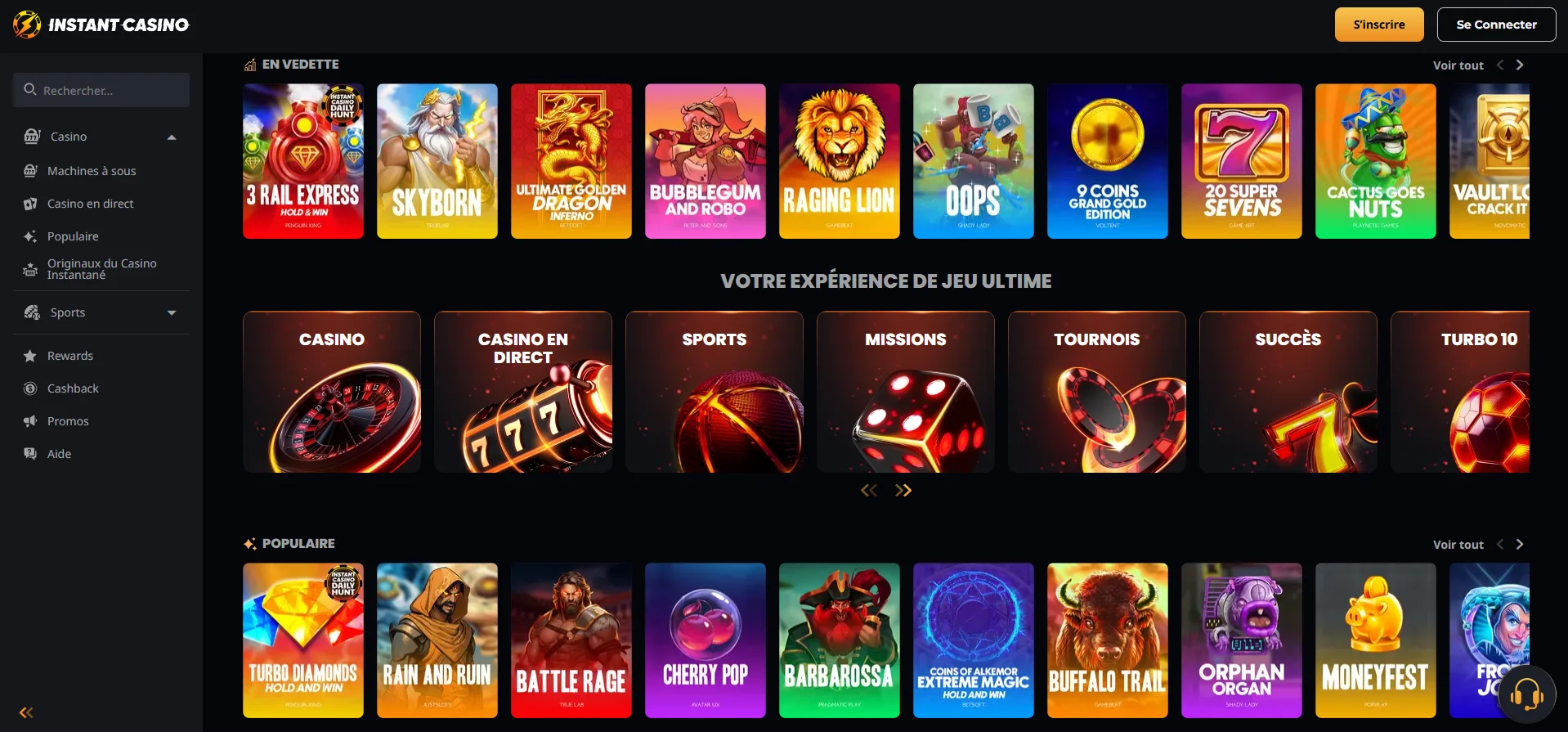 Aperçu d’Instant Casino